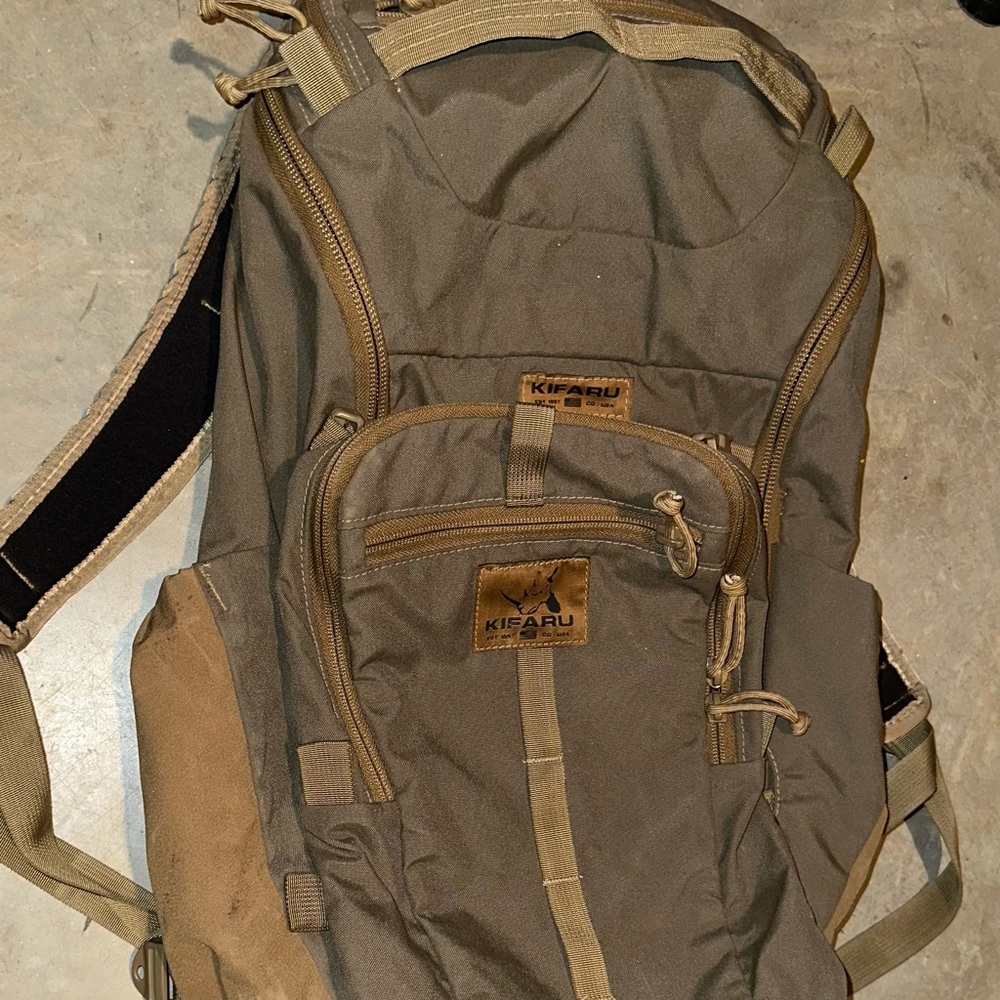 Kifaru Shape Charge backpack with Sherman Pocket accessory pack.